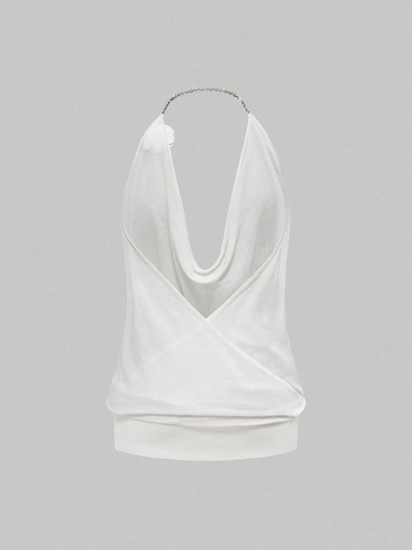 pe/supekoro_y2k_xx Our Fairycore Y2K Floral 3D Faux Pearl Chain Knitted Sweater