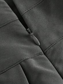 SHEIN MOD Falda gris plisada en A con doble pretina