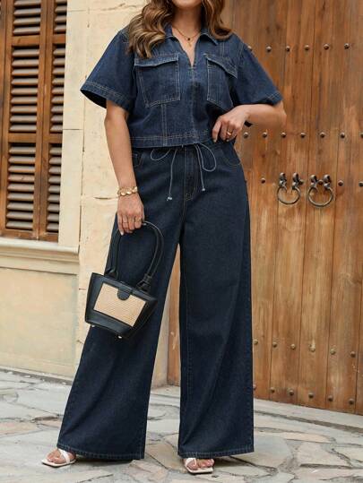 SHEIN Tall CURVE Quần áo mùa hè mùa thu cỡ lớn Quần áo mùa thu Trở lại trường Homecoming Dễ thương Phong cách thập niên 2000 Kawaii Y2k Sân bay dành cho phụ nữ Khiêm tốn Tiền cũ Tulum Cổ điển Sân bay dành cho phụ nữ Màu trơn Thường ngày Ren, Quần jean xanh Quần jean rộng thùng thình Quần ống rộng cho phụ nữ Quần jean mẹ, Quần áo mùa thu cho phụ nữ