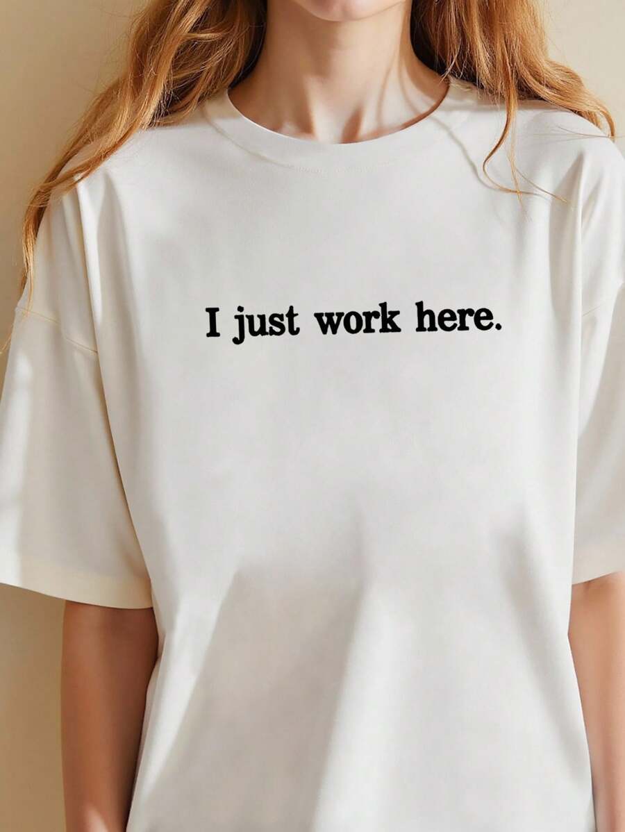 INAWLY Women Regular Simple Fashion T-Shirt, Suitable For Summer - White - View 1