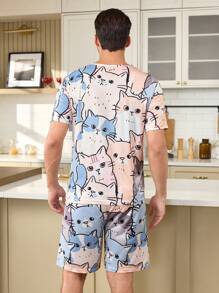 Bộ đồ ngủ in hình gấu trúc dễ thương cho nam - Nhiều màu - Xem 2