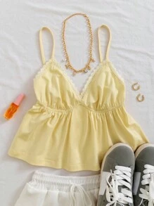 INAWLY Women's Plus Size Suspenders And Vests - Yellow - View 1