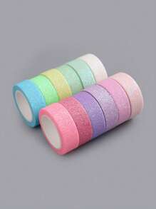 12 Rolos/Caixa, Fita Washi de Papel Colorida e de Cor de Doce, Design Criativo Tiras de Papel Decorativo DIY, Uma Variedade de Cores que Podem Ser Combinadas Arbitrariamente, Usada para Scrapbooking, Revistas, Decoração de Diário, Decoração Única para Embrulho de Presente