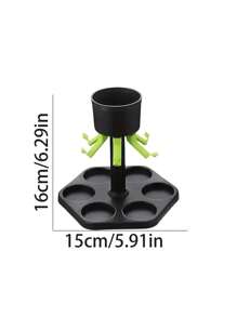 SHEIN 1pc 6 Shot Glass Dispenser hoàn hảo cho rượu vang, rượu whisky, bia và rượu mạnh, Wine Dispenser lý tưởng cho các bữa tiệc và trò chơi uống rượu (không bao gồm ly rượu vang) - màu đen - Xem 8