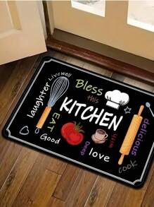 1 tấm thảm đứng mềm mại thoải mái in họa tiết cao cấp cho nhà bếp, thảm thấm hút chống trượt bền chống bẩn, thích hợp cho cửa phòng tắm, nhà bếp, phòng ăn, thảm phòng khách, phòng ngủ, thảm trang trí nhà cửa - Nhiều màu - Xem 5