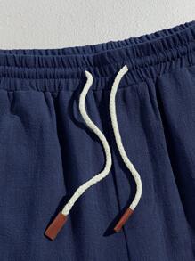 Manfinity VCAY Men Drawstring Waist Slant Pocket Shorts