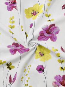 Franclia 两件套加大码女式碎花雪纺连衣裙搭配优雅夏季开衫套装 - 彩色 - 查看 5