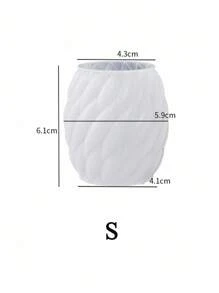 Rotating Raindrop Candle Silicone Mold Geometric Gypsum Wool Column Ball Table Mold - White - View 3