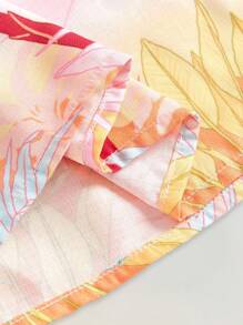 Maija Kids Maija Kids 年轻女孩花卉印花方领盖袖连衣裙 - 藍色 - 查看 6