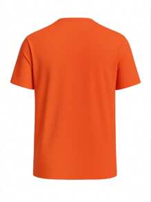 Diesel Men's Summer Slogan Print Round Neck Short Sleeve Casual T-Shirt - Orange - View 2
