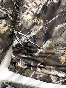 SHEIN 青少年女孩印花修身长袖 T 恤，休闲日常时尚百搭 - 軍綠色 - 查看 2