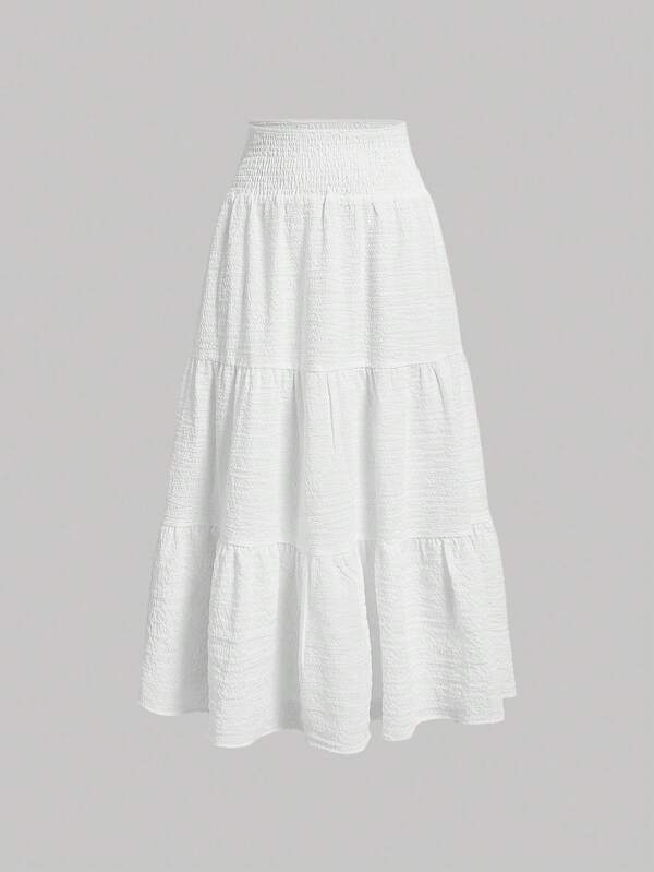 SHEIN Girlism schlichter und komfortabler freizeitlicher Bleistiftrock für Tween-Mädchen in einfarbiger Mid-Waist-Passform
