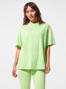 GLOWMODE Pima Cotton Unisex Short Sleeve Round Neck Oversized Tee Daily Casual Spring