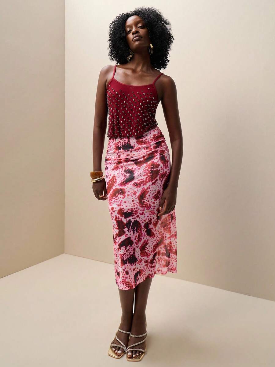 Zolique Women's Fashion Sexy Mesh Print Skirt, Summer Fall Cloth For Women - Multicolor - View 1