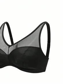 SHAPORA حمالة صدر سوداء خفيفة لا سلك متناهية البساطة - الأسود - مشاهدة 3