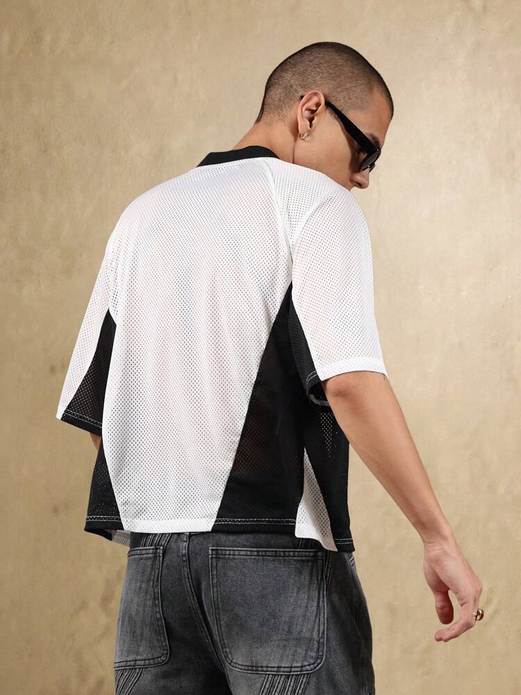 Sport Club Mesh Athletic Jersey Retro Basketball Varsity Style V Neck Men T Shirts