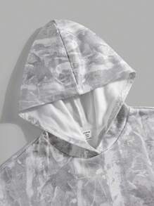 SHEIN 少女干叶花卉印花运动衫，休闲学院风舒适时尚简约实用百搭柔软面料，适合日常、上学、旅行、户外活动 - 白色 - 查看 4