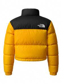 Nuptse 雙面短版絎縫羽絨外套 - 女款黑色羽絨時尚超輕量冬季外套 NF0A5GGEZU31 - 高峰會金/TNF 黑 - 查看 5