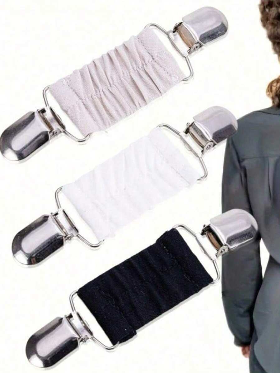 1件/2件/3件披肩夹复古欧美风格水晶毛衣夹防滑胸针围巾夹合金配饰 - 彩色 - 查看 1