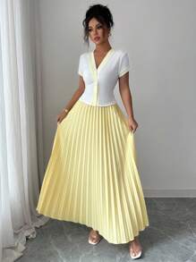 Elenzga 2 Stücke/Set Damen Outfit für den Schulanfang, Kurzarm ...