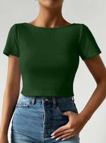 SHEIN Cottnline 2pcs T-Shirt Set, Black & White Basic Casual Relaxed Cool Cute - Multicolor - View 3