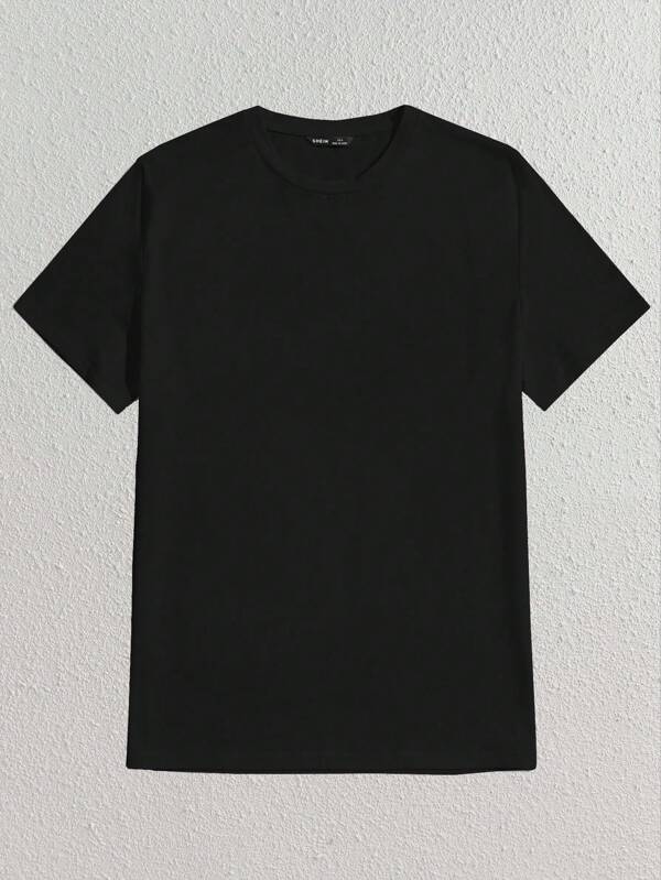 HIMLAND Men Solid Round Neck Tee, Summer