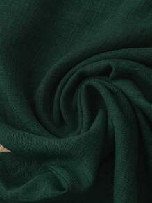 GlowEve 女式休闲蓝色不对称褶饰荷叶边领衬衫 + 女式休闲蓝色松紧腰侧袋直筒七分裤 - 春夏 - 綠色 - 查看 6