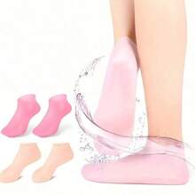 2pcs Silicone Moisturizing Foot Socks For Dry Cracked Feet Foot Care Socks Massage Moisturizing Gel Socks Pedicure Socks Tool,Gift - Multicolor - View 3