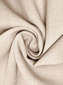 SHEIN Clasi 杏色休闲圆领短袖修身中长连衣裙女装，适合夏季度假休闲通勤 - 杏色 - 查看 7