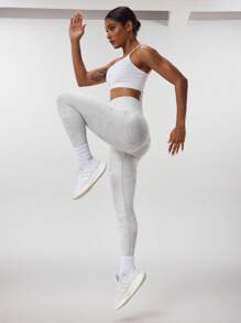 Easithlete 女士迷彩印花高腰休闲健身紧身裤