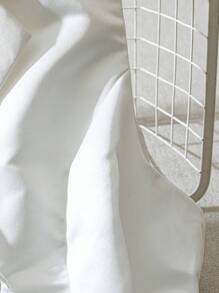 SHEIN Clasi Plus Size Women Contrast Color Lapel Sleeveless Elegant Suit Dress - White - View 3