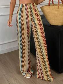 DAZY 女式全印花波西米亚风海滩度假裤