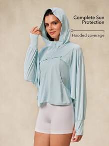 OutZeal 防紫外线 UPF50+ 网眼户外防晒夹克徒步露营 - 淺藍色 - 查看 2