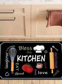 1 tấm thảm đứng mềm mại thoải mái in họa tiết cao cấp cho nhà bếp, thảm thấm hút chống trượt bền chống bẩn, thích hợp cho cửa phòng tắm, nhà bếp, phòng ăn, thảm phòng khách, phòng ngủ, thảm trang trí nhà cửa - Nhiều màu - Xem 6