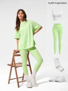 GLOWMODE Pima Cotton Unisex Short Sleeve Round Neck Oversized Tee Daily Casual Spring