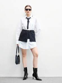 CUCCOO BIZCHIC 女式时尚可调节扣环高跟踝靴 - 黑色 - 查看 10