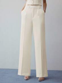 MOTF STUDIO PRESS CREASE SLANT POCKET PANTS - Apricot - View 5