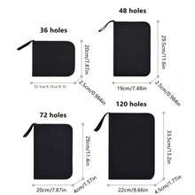 36/48/72/120 Hole Pencil Curtain Color Pencils Pen Holder Portable Folding Sketch Pen Pencil Case Black Oxford Cloth Art Students Special School Supplies Storage Bag Large Capacity Pen Insert Bag - Multi-style - View 7