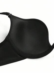 SHAPORA Women's Black Plain Casual Backless Push Up Bra With Slight Stretch Fabric - Black - View 6