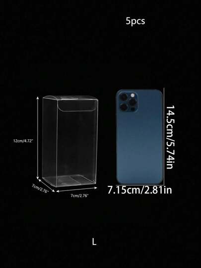 SHEIN 5件套透明礼品包装盒，现代PVC情人节礼品盒，情人节婚礼，生日派对，储物盒