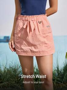 SHEIN In My Nature Damen Lässig Shorts mit Tunnelzug Taille für den Outdoor Bereich, Sommer