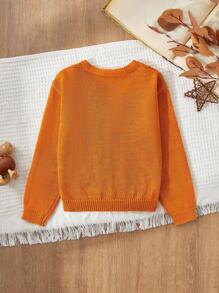 Blossori Young Boys' French Elegant Twisted Floral Knitted Cardigan Kids Cardigan Sweater Toddler Cable Knit Cardigan Kids Knit Cardigan Baby Knitwear Cardigan Kids Button Cardigan,In Fall/Winter - Yellow - View 2