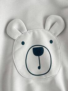 SHEIN 男婴春秋浅灰色长袖三角连体衣。 - 淺灰色 - 查看 7