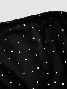 SHEIN MOD 1件女士优雅黑色亮片露肩礼服