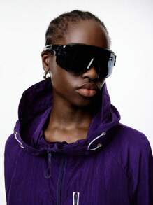 LYSMO Chaqueta ligera de mujer con bloqueo de color, cordón y parches - Nuevas prendas de otoño e invierno 2025 para mujeres - Morado - Ver 6