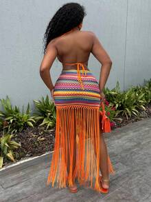 Alexandranx 夏季女裝夏威夷海灘女裝套裝海灘遮陽罩海灘假期女裝服裝 - 彩色 - 查看 2