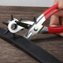 1pc Leather Hole Punch Tool - Red - View 1