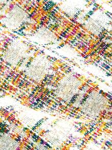 SHEIN MOD 女士单件千鸟格单排扣复古针织上衣 - 彩色 - 查看 4