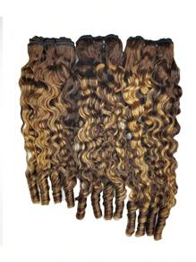 1 paquete de 27/4P cabello humano rizado birmano en rizo de pixie, cabello humano rizado birmano con puntas en espiral, extensiones de cabello humano rizado, sin procesar, de alta calidad para mujeres, de 14 a 26 pulgadas