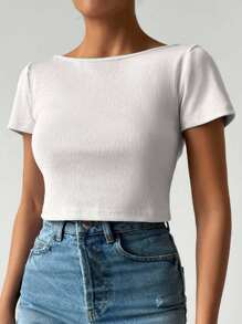 SHEIN Cottnline 2pcs T-Shirt Set, Black & White Basic Casual Relaxed Cool Cute - Multicolor - View 4